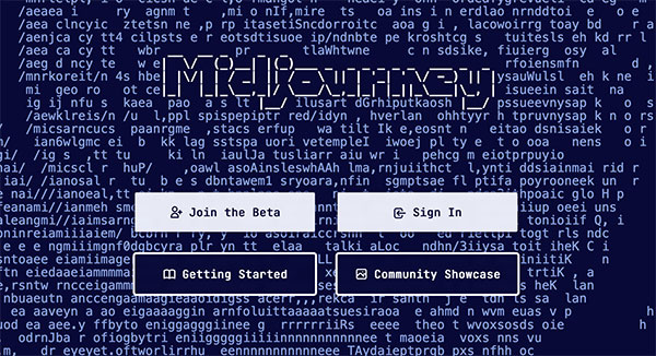 Midjourney homepage as of January 2023.