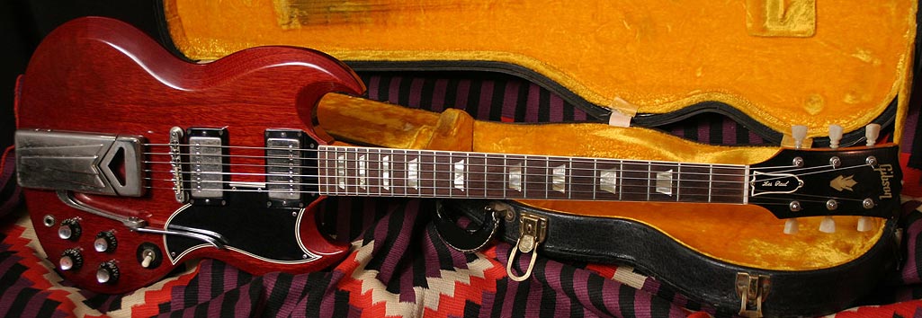 Early 1962 Gibson SG / Les Paul guitar.