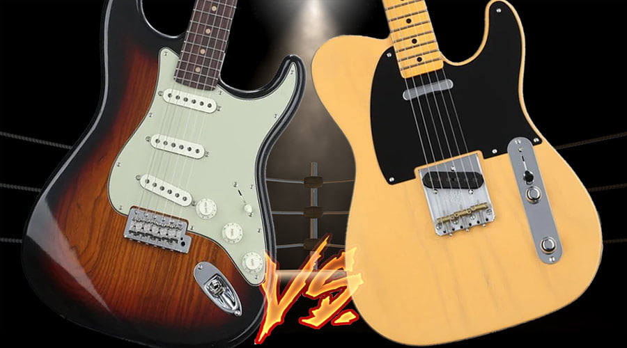 Stratocaster vs Telecaster guitars, the differences.