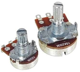 Fender Telecaster mini and full size potentiometers